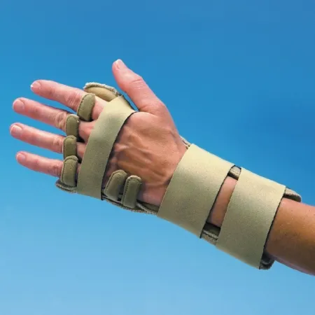 Patterson Medical Supply - Comforter - 929286 - Wrist Splint Comforter Fabric / Metal / Neoprene Right Hand Beige Small