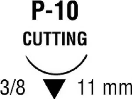 Covidien - Monosof~dermalon - 88861754-13 - Nonabsorbable Suture With Needle Monosof~dermalon Nylon P-10 3/8 Circle Precision Reverse Cutting Needle Size 6 - 0 Monofilament