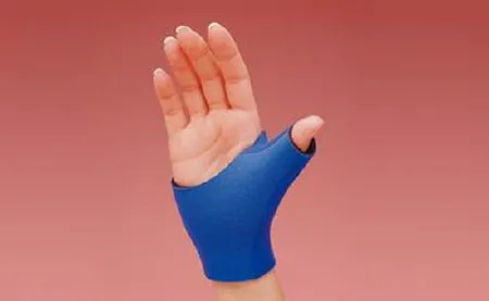 Patterson Medical Supply - Rolyan - A95254 - Thumb Support Rolyan Medium Hook And Loop Closure Right Hand Blue