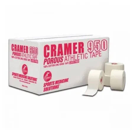 Patterson Medical Supply - Cramer 950 - 282102 - Athletic Tape Cramer 950 White 2 Inch X 15 Yard Cotton / Zinc Oxide Nonsterile