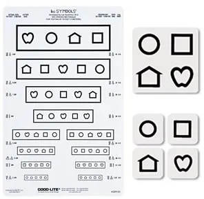 Good-Lite - Lea Symbols - 259100 - Preschool Eye Test Chart Lea Symbols 10 Foot Distance Acuity Test