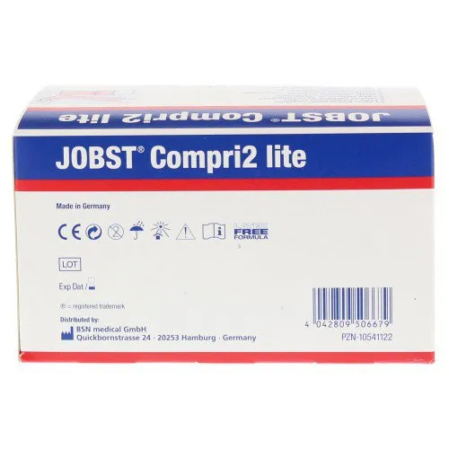 Bsn Medical - Jobst Compri2 Lite - 7627103 - 2 Layer Compression Bandage System Jobst Compri2 Lite 9-3/4 X 12-1/2 Inch Ankle No Closure Tan / White Nonsterile 20 To 30 Mmhg